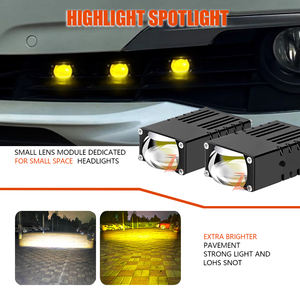 Foco de Conducción LED <span class=keywords><strong>para</strong></span> Motocicleta de 25W DC9~32V, <span class=keywords><strong>Proyector</strong></span> con <span class=keywords><strong>Lupa</strong></span> de 3 Colores, Luces <span class=keywords><strong>para</strong></span> Coches Todoterreno 4x4, Bombilla Antiniebla LED - Product Image 2