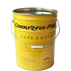 20l chemical tin pail paint bucket with lug lid and metal handle