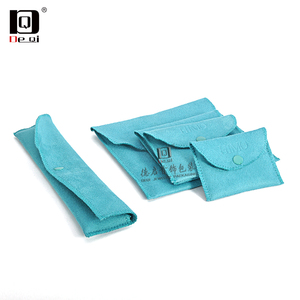 DEQI customizzato eco-friendly durevole in velluto marsupio gioiello imballaggio patta borsa regalo per anelli orecchini <span class=keywords><strong>collane</strong></span> - Product Image 5