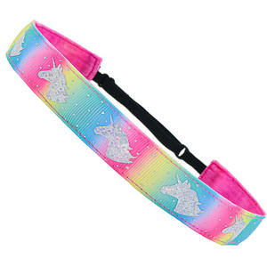Bandas para <span class=keywords><strong>la</strong></span> Cabeza Ajustables Antideslizantes con Diseño de Unicornio para Niños, Bandas para el Cabello Deportivas para Mujeres, Diadema Elástica Extensible - Product Image 6