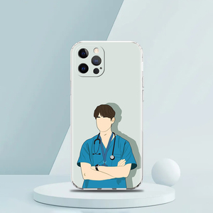 Étui de télé<span class=keywords><strong>phone</strong></span> de luxe pour médecin, infirmière, médecine, pour <span class=keywords><strong>iPhone</strong></span> 16 15 14 13 12 11 Pro Max XS XR SE 7 8 Plus, coque transparente en TPU silicone - Product Image 2