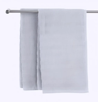 Serviette de toilette en coton 100% premium, bleue, 50x90cm, douce, séchage rapide, absorbante, durable, pour la maison, les adultes, les hôtels, les spas