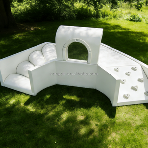 Nanpak - Equipo de Juegos Interior/Exterior Blanco para Niños, Sensorial, con Túnel Transparente, Tobogán Giratorio, Juegos Blandos para Fiestas y Alquiler de Eventos - Product Image 4