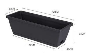 Nouveau Bac de plantation rectangulaire en plastique épaissi, simple, respirant et translucide, <span class=keywords><strong>pour</strong></span> balcon familial, idéal <span class=keywords><strong>pour</strong></span> les fleurs - Product Image 2