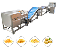 Fabrieks prijs kleine schaal productielijn voor Franse frieten, aardappelchips verwerkingsmachine motor