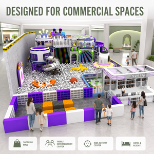 <span class=keywords><strong>Equipo</strong></span> de Juegos Interior Comercial para Niños con Parque de Trampolines, Piscina de Pelotas, Tobogán, Estructura de Escalada, Carrusel y Sala de Juegos - Product Image 1