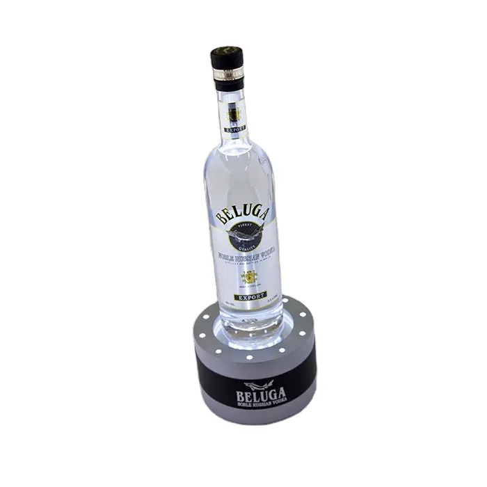 GlowDisplay Beluga Noble botol Vodka Rusia tampilan jelas untuk klub malam bar lounge