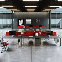 Meubles de bureau commerciaux modernes en gros, poste de travail modulaire pour 1 à 8 personnes, cloison de bureau pour personnel, armoire mobile, écologique