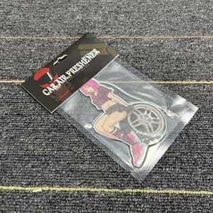 Ambientador colgante para espejo retrovisor con forma de coche, de papel de algodón absorbente, con aroma a fresia, venta al por mayor - Product Image 6