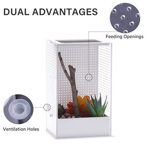 Carcasa acrílica personalizada de alta calidad para insectos y reptiles, caja pequeña transpirable para cría de <span class=keywords><strong>tarántulas</strong></span> y arañas saltadoras - Product Image 5