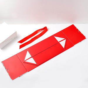 EVERWIN Red Double Door <b>Christmas</b> Gift Boxes With Ribbon Rigid Paperboard Premium Folding Packaging <b>Box</b> - Product Image 4