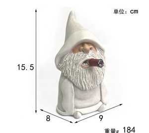 Decorazioni per Giardino, Divertente Scultura di Gnomo Fumatore, Statua di Gnomo Mago Freddo, Ornamenti Artigianali, Gnomi Discreti per Giardino - Product Image 6