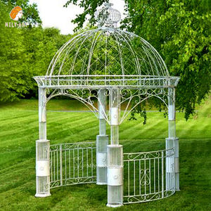 Pavillon en fer blanc antique Cadre en métal <span class=keywords><strong>Arche</strong></span> de mariage Gazebo de jardin rond à vendre - Product Image 6