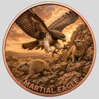 Pièce de monnaie en cuivre pur 999 de 1 oz, Série Animaux de la Savane Africaine : Domination de la Prairie, Édition UV en relief coloré, Pièce de monnaie en cuivre