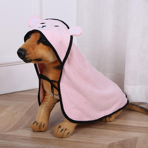 Chien mignon Séchage Manteau Robe <span class=keywords><strong>Serviette</strong></span> Absorption Chien Microfibre Peignoir Séchage Rapide Serviettes Pour Animaux - Product Image 2