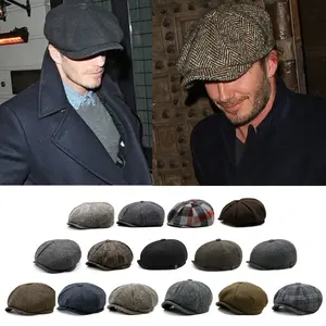 wholesale hot selling popular custom Newsboy Cap for Men Flat Cap Ivy Hat Blend Mens Caps Gatsby Hat