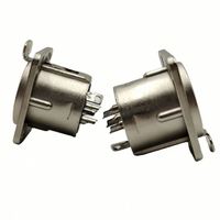 Conector XLR de 3 Pines para Montaje en PCB, Conector XLR Cuadrado de 3 Pines, Conector XLR Macho de 3 Pines, Conector de Micrófono de Metal de 3 Pines para Mezcladora
