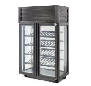 Armoire réfrigérée pour vin rouge Brevit, portes en verre, ventilateur d'air, contrôle intelligent de la température et de l'humidité, design luxueux, bonne qualité - Product Image 2