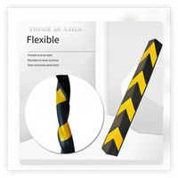 Nouvelle Bande de Protection d'Angle Mural Réfléchissante en Caoutchouc Souple Anti-Collision Taille Standard pour Parking, Garage, Entrepôt, Bus
