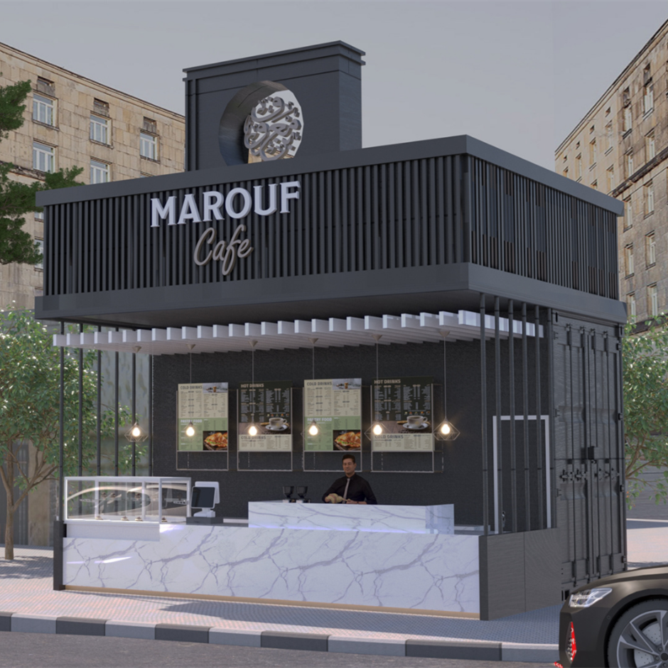 mini salon display mall kiosk bubble waffle