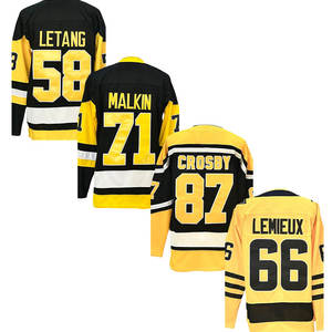 Nouveau maillot de hockey sur glace 2026 avec surpiqûres 87 Sidney-Crosby 71 Evgeni Malkin 58 Kris Letang 65 Erik <span class=keywords><strong>Karlsson</strong></span> 66 Lemieux - Product Image 3