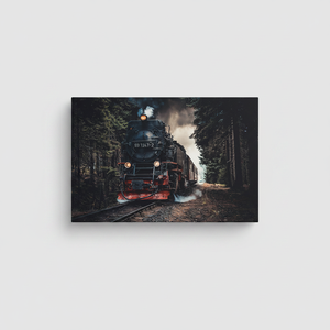 Printed Canvas Artwork: 3D Train View, Farmhouse Decor,<b>WRAPPED</b> CANVAS - Product Image 2
