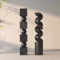 Ornement de sol en colonne sans fin de luxe, forme irrégulière moderne, installation personnalisée, sculpture pour hôtel, bureau de vente, décoration intérieure