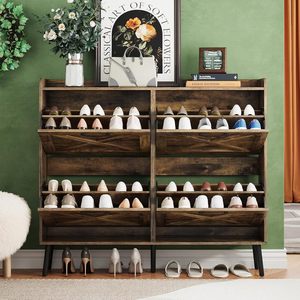 Custom-made <b>shoe</b> cabinet, wooden entryway cabinet, flip-top living room modern assembled <b>shoe</b> cabinet, panel furniture. - Product Image 3