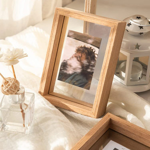 Двойная стеклянная деревенская фоторамка для настенного или настольного столешницы 8x10 плавающая рамка для прессованной цветочной рамки - Product Image 3