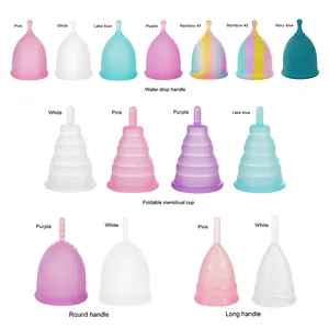 Productos higiénicos de silicona para el cuidado femenino, vaso Menstrual de grado médico, reutilizable, bajo pedido de cantidad mínima, venta al por mayor, 100%