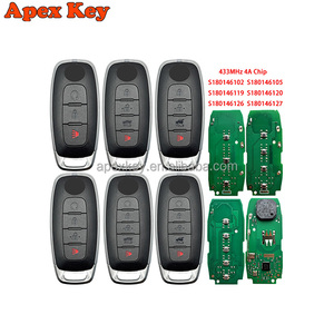 Clé de voiture à distance ABS noire à 4 boutons KR5TXPZ1/Z2/Z3 S180146102 pour Rogue Kicks Ariya Versa Pathfinder Ignis - Product Image 1