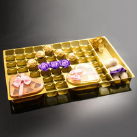 Boîtes d'emballage en blister en PET recyclé plaqué or écologiques personnalisées Yuxuan pour contenants alimentaires en chocolat
