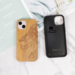 Lusso oro Spray olio PC TPU telaio ciliegio in legno cassa del telefono cellulare per <span class=keywords><strong>iPhone</strong></span> <span class=keywords><strong>8</strong></span> 15 16 17 - Product Image 4