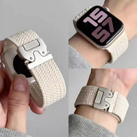 Bracelet Solo Loop Tressé pour Apple Watch Band 46mm 44mm 45mm 42mm 40mm 41mm Ultra 2 49mm Correa Iwatch Series 10 9 8 7 6 SE 5 4