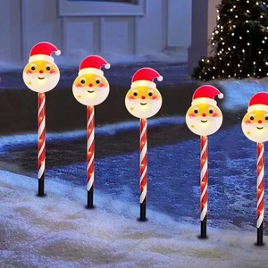 Forme de bonbons lumière lumière solaire gros pentagramme père noël étoile voie jardin extérieur décoratif <span class=keywords><strong>LED</strong></span> noël <span class=keywords><strong>Led</strong></span> <span class=keywords><strong>Noel</strong></span> - Product Image 3