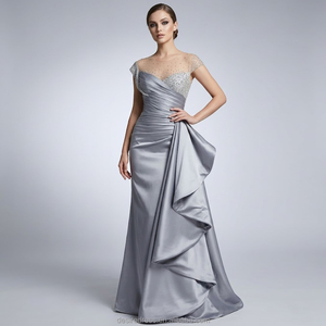 Elegant Silver Satin Gowns - Luxury for All Events