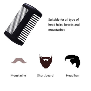 Bán Buôn Gỗ Tự Nhiên Công Cụ Tạo Kiểu Tóc Rộng Và Hẹp Răng Túi Đen Râu Bàn Chải Đôi Bên Lược Gỗ - Product Image 6