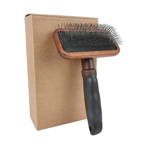 Peigne à poils pour animaux de compagnie PKY Factory, vente en gros, logo personnalisé, manche en plastique, simple ou double face, pour chat et chien - Product Image 6