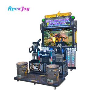 <span class=keywords><strong>Jeu</strong></span> de tir en métal Thunder Attack - Double canon pour 2 joueurs, batailles sur grand écran, expérience immersive, jeux à monnayeur - Product Image 1