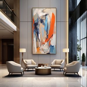 Tùy chỉnh tay bức tranh lớn 3D kết cấu tường nghệ thuật trừu tượng tay sơn Tranh sơn dầu trên vải - Product Image 3