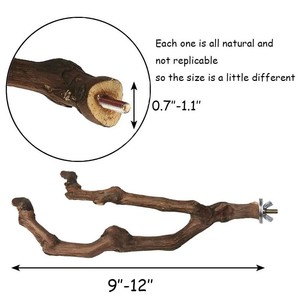 Pratik küçük ölçekli ahşap evcil hayvan kafesi parantez katı asma ve ağaç dalı kuşlar papağanlar için Pet mobilya süslemeleri standı - Product Image 5