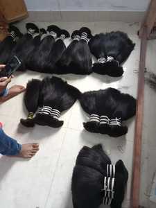 Extension de cheveux Remy indiens en vrac non traités vierges 100g cheveux humains en vrac bruts de haute qualité - Product Image 6