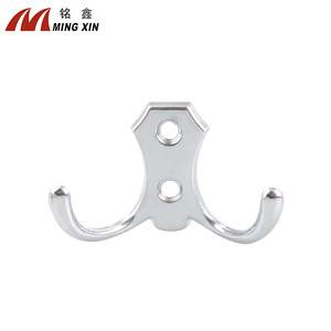 Mingxin Zinc Alloy Double Clothes Hooks Wall Mounted Wardrobe <b>Bathroom</b> Hardware <b>Accessories</b> - Product Image 3
