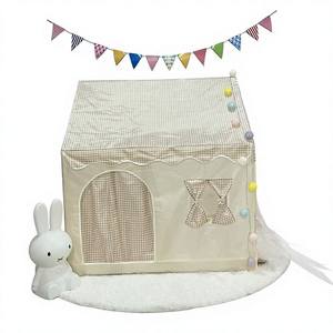 Tente de jeu pliable à carreaux pour enfants, château de princesse pour tout-petits, coin lecture, sommeil et jeu pour s'amuser - Product Image 3