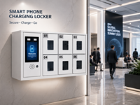 Casier de stockage intelligent multi-portes avec reconnaissance faciale et empreintes digitales pour téléphones portables, fabriqué en Chine