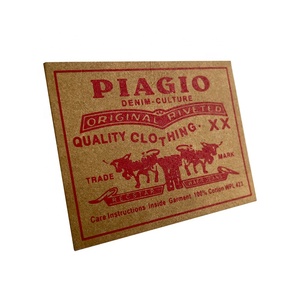 Etiqueta de cuero de papel Kraft con impresión de logotipo de marca personalizada de alta calidad para prendas de vestir <span class=keywords><strong>Jeans</strong></span> ropa parche de cuero - Product Image 2