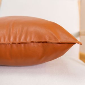 Coussins, canapés, tabourets, oreillers, décorations d'intérieur couleur unie, oreillers en peluche PU pour salon – Vente chaude directe usine - Product Image 4