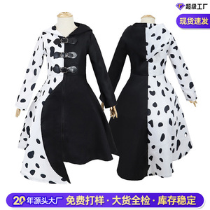 Disfraz de 101 Dálmatas, disfraz de poliéster con estampado en blanco y negro para juego de rol de Anime, primavera 2023 - Product Image 5