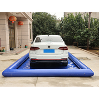 Tapis de confinement en PVC robuste Protection étanche tapis de lavage de voiture gonflable tapis de sol de Garage