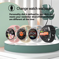 Montre connectée T12, écran rond de 1,50 pouce, appels sans fil, moniteur de fréquence cardiaque, suivi du sommeil, podomètre, multilingue, pour hommes et femmes